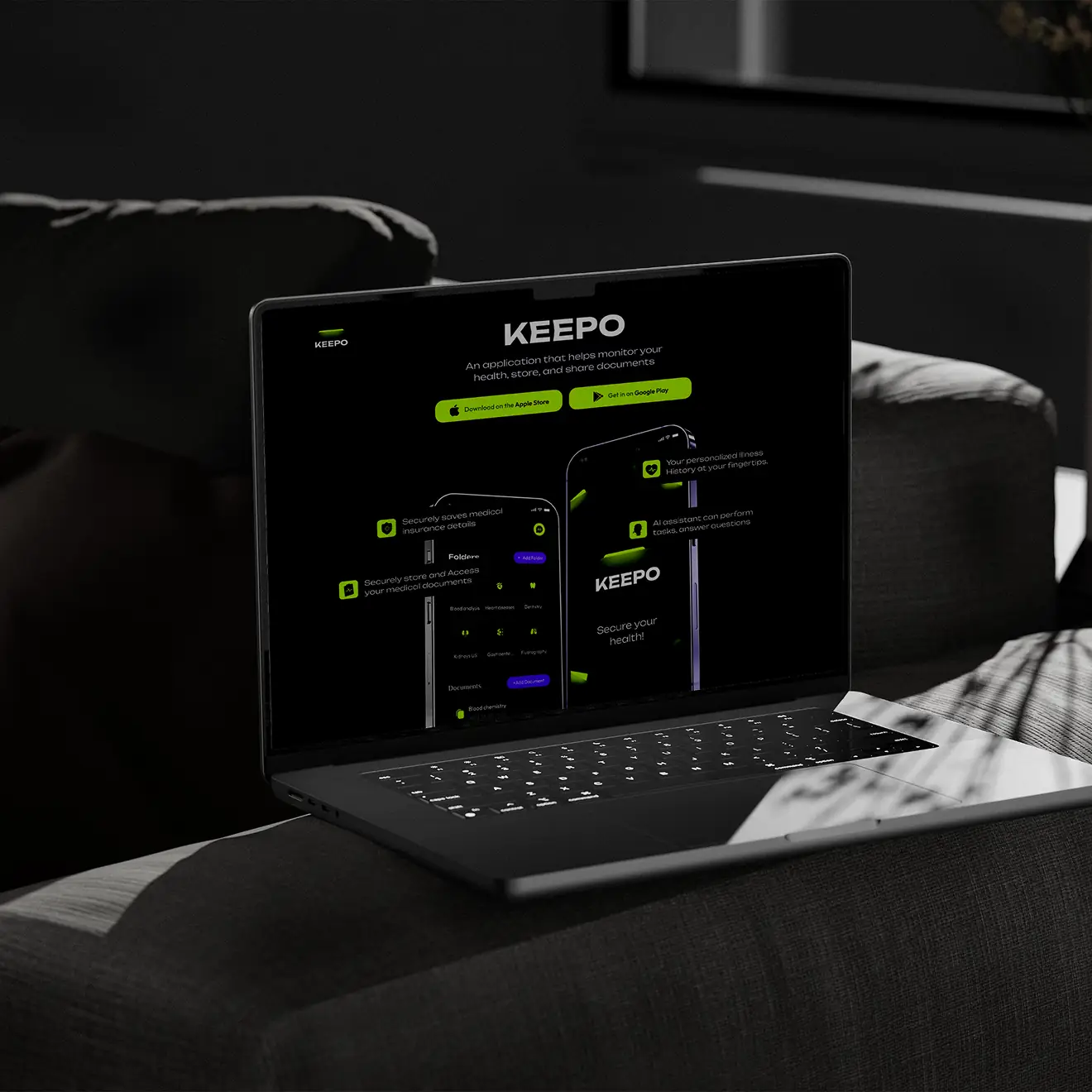 Health documents storage mobile application