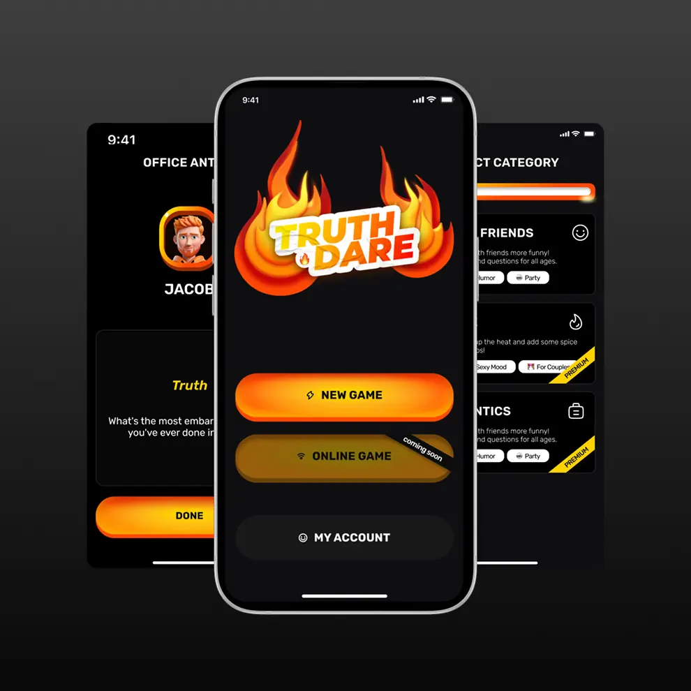 Mobile game “Truth or Dare”